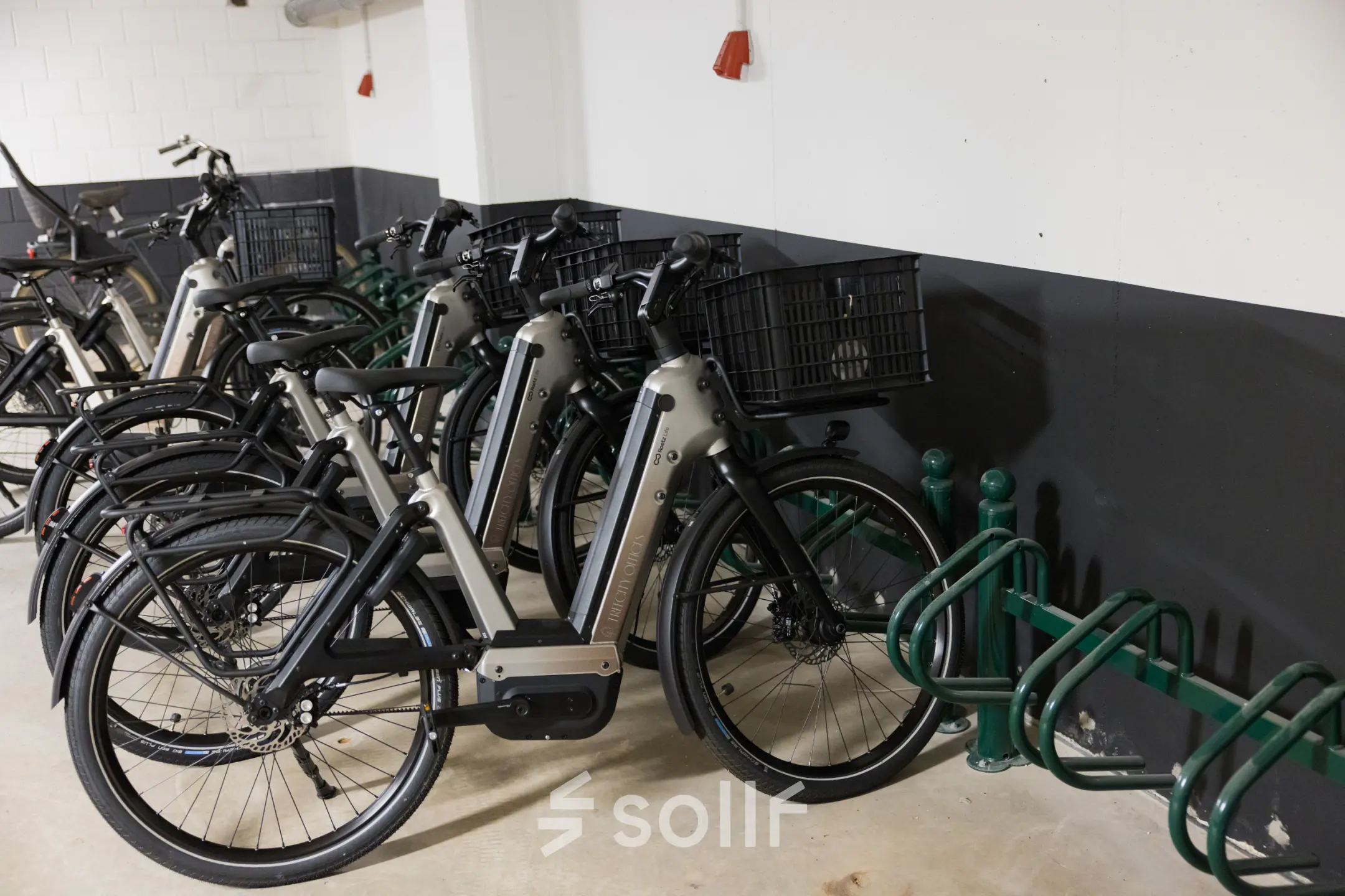 Parking area for bicycles at Hullenbergweg 109-135, Amsterdam South East, suitable for office space rental.