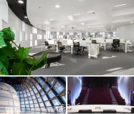 Bright office space rental at Avinguda Diagonal 211, featuring modern furnishings and open floor plan in Barcelona @22.