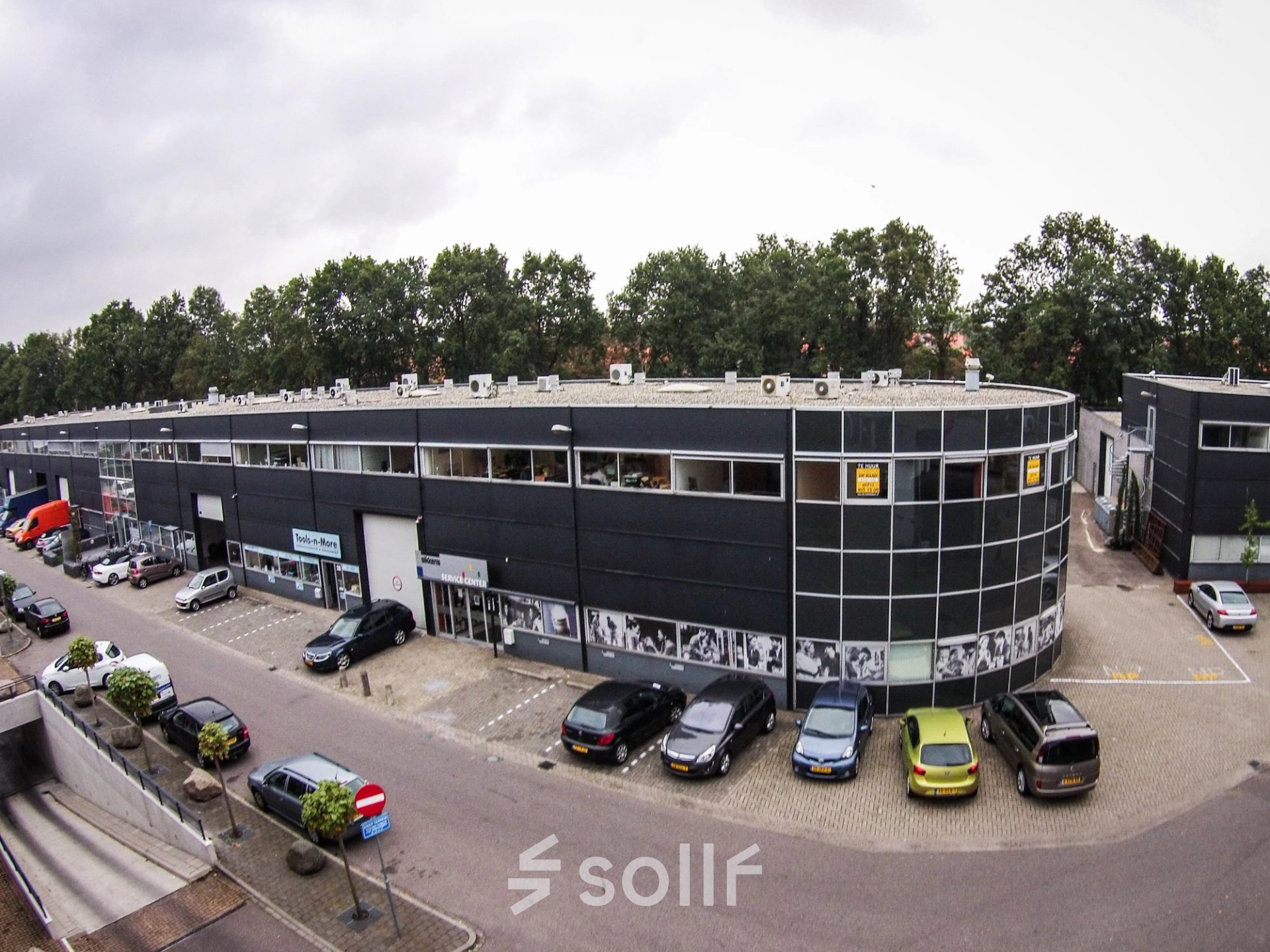Exterior view of the office building at Fruitweg 22, Leiden, showcasing potential office space rental opportunities.