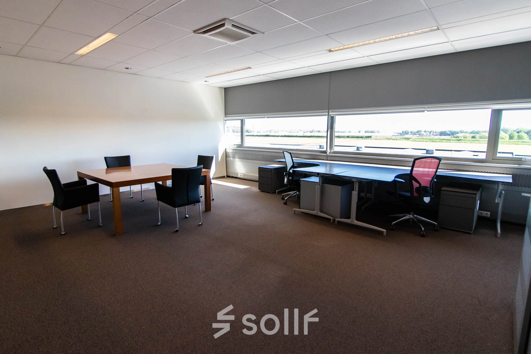 Bright office space for rent at Brieltjenspolder 28, Made, featuring desks and chairs, ideal for an office space rental.