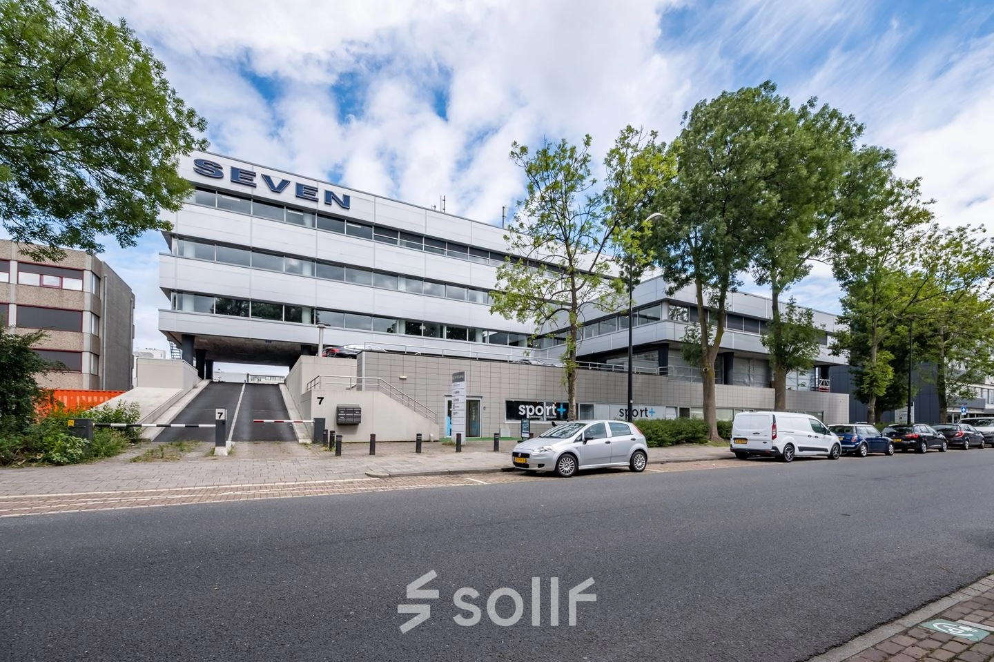 Exterior view of office building at Polakweg 7, Rijswijk, showcasing an office space rental location.