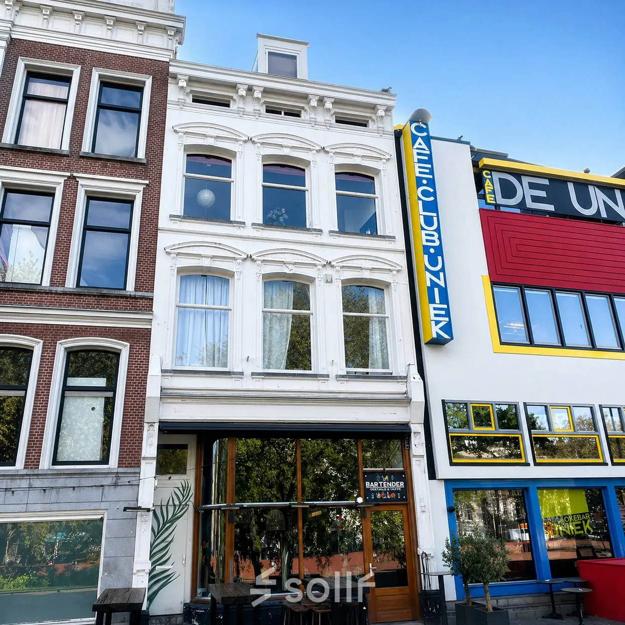 Exterior view of office building at Mauritsweg 33 A01 in Rotterdam Center, showcasing potential office space rental opportunities.