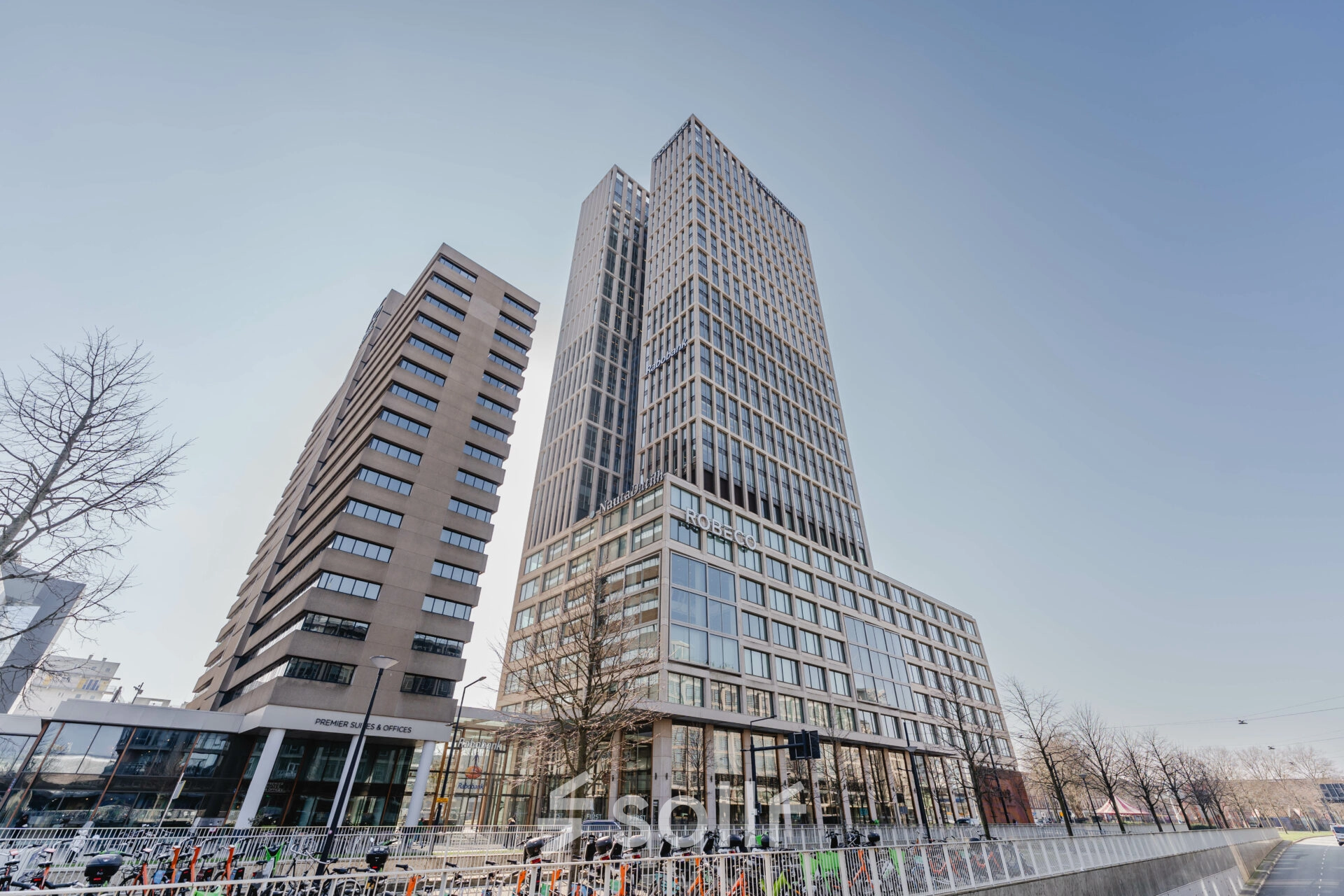 Exterior view of office building at Weena 788, Rotterdam Center, ideal for those seeking office space rental.