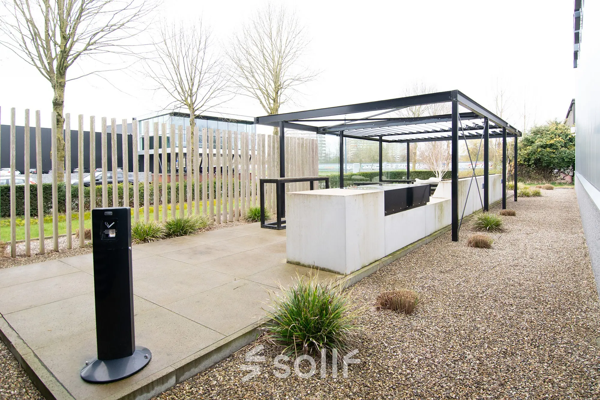 Outdoor area at Gildestraat 13, Velp, available for events or casual gatherings. Consider this space for office space rental to enhance your business environment.