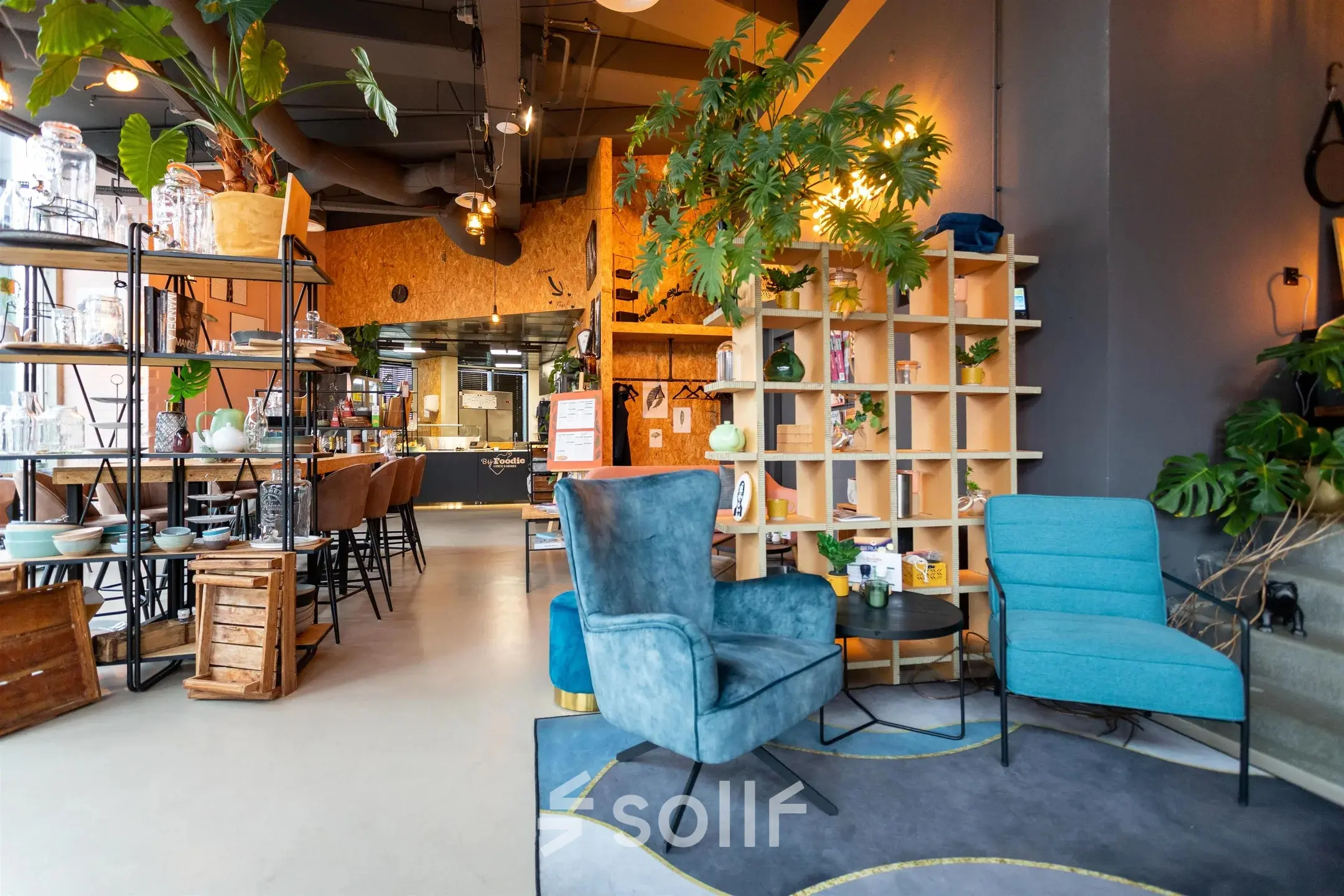 Inviting office space at Boerhaavelaan 40, Zoetermeer, featuring cozy seating and modern decor, perfect for an office space rental.