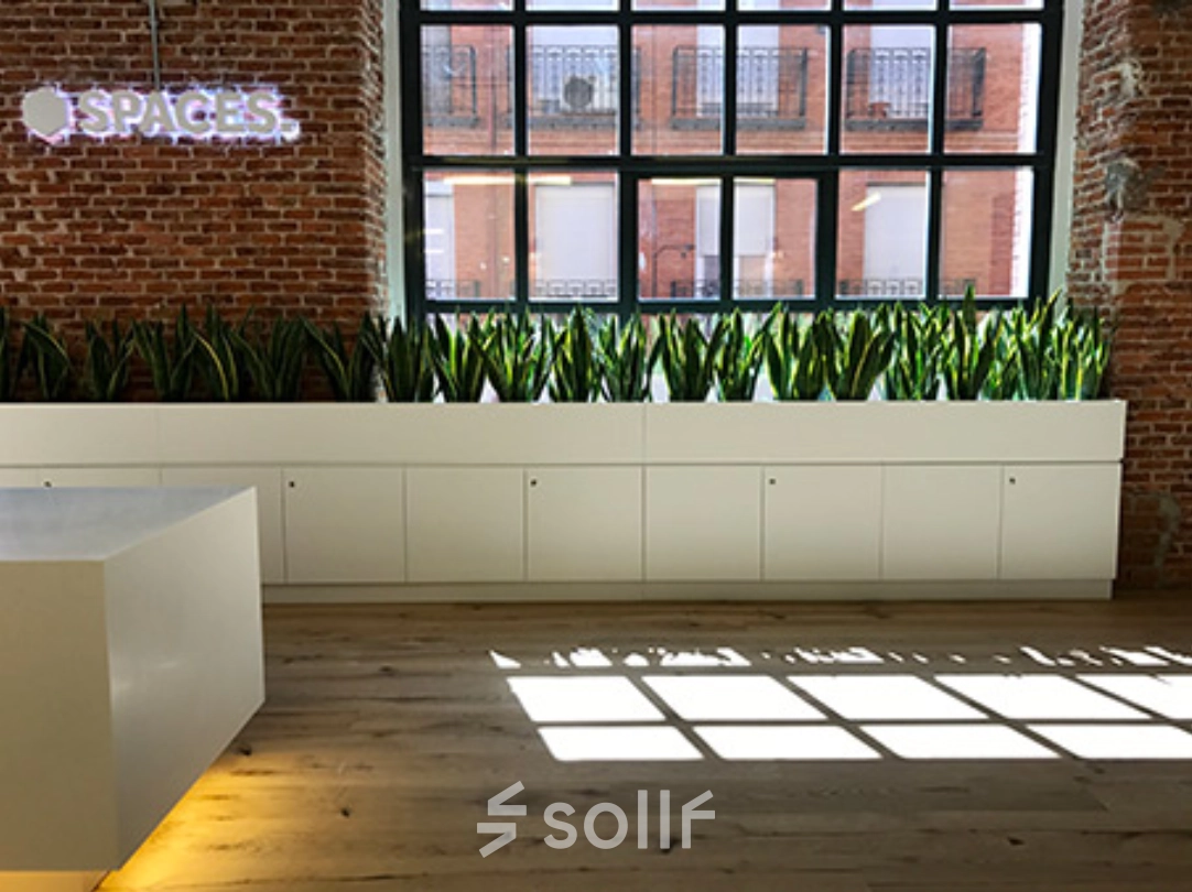 Luminoso espacio de oficina en Manzanares 4, Madrid Centro, ideal para alquiler de oficinas, con ventanales amplios y decoración moderna.