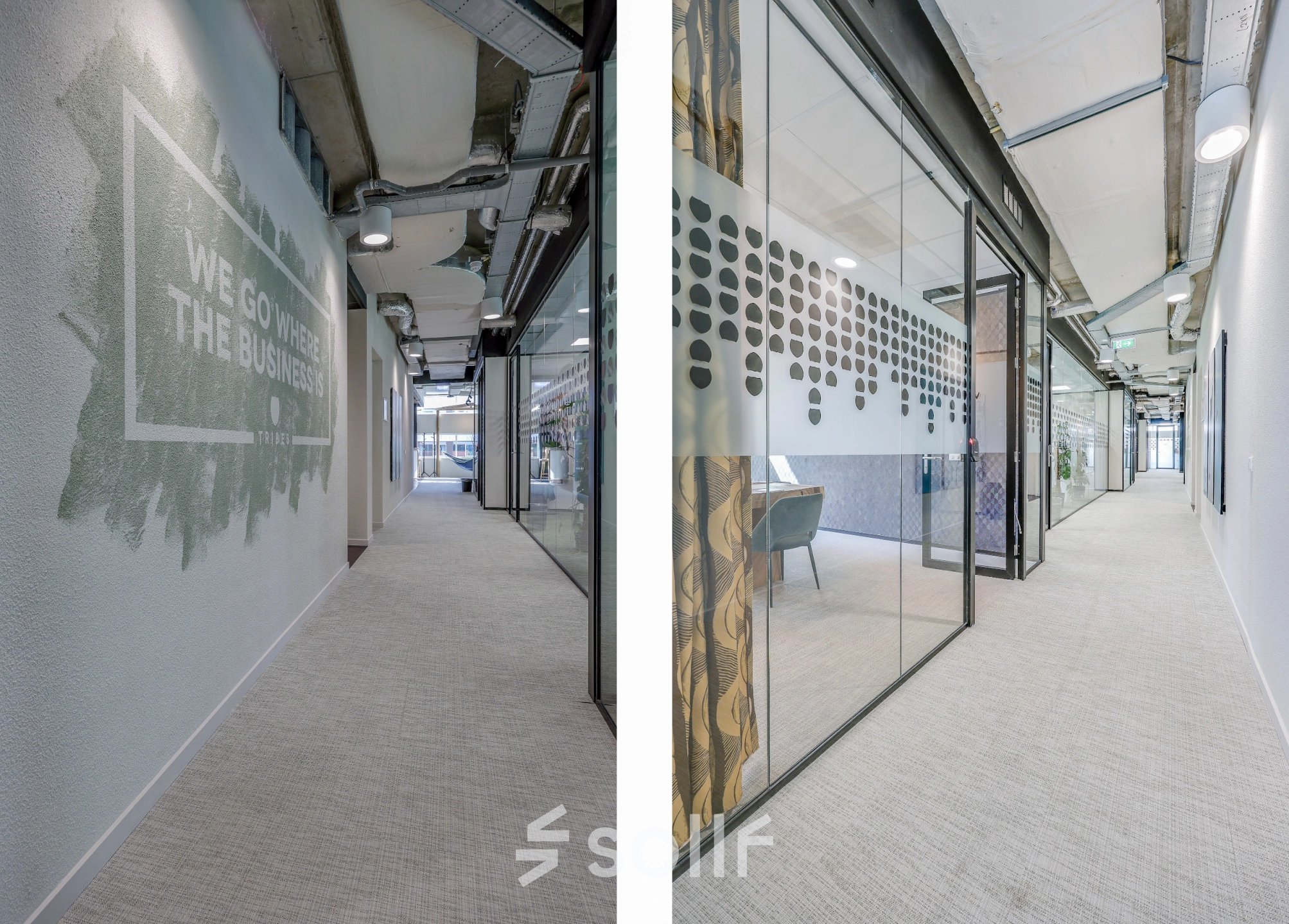 Moderne kantoorruimte aan de Gustav Mahlerlaan 308 in Amsterdam Zuidas, met glazen wanden en een nette, lichte afwerking. Beschikbaar voor huur in een kantoorpand met stijlvolle werkplekken.