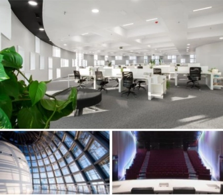 Bright office space rental at Avinguda Diagonal 211, featuring modern furnishings and open floor plan in Barcelona @22.