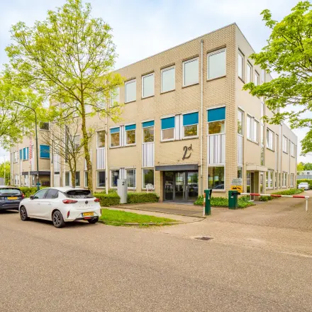 Exterior view of office building at Regulierenring 2, Bunnik, available for office space rental.