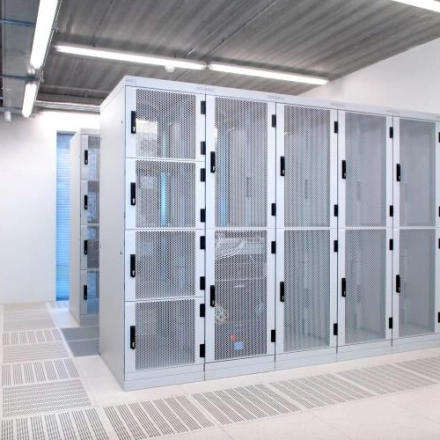 High Tech Campus 9 Eindhoven features a secure server room with modern data storage units, suitable for office space rental in this innovative tech hub.