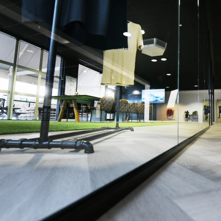Spacious interior at Parkweg 102, Enschede, featuring modern furnishing and open office space rental options.