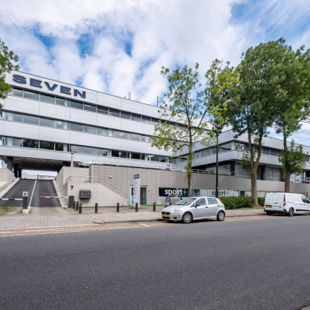 Exterior view of office building at Polakweg 7, Rijswijk, showcasing an office space rental location.