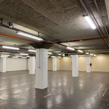 Industrial style empty office space at Polakweg 7, Rijswijk, offering a spacious area perfect for customization and office space rental.