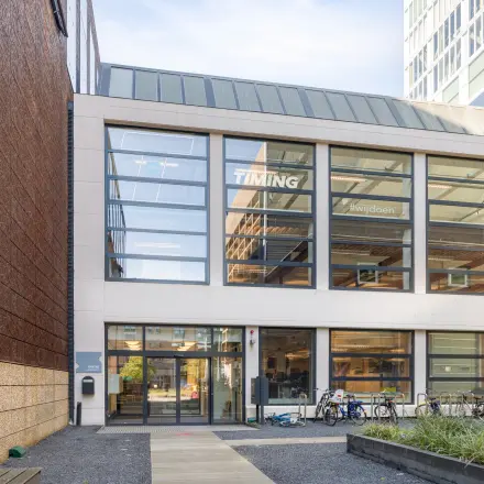 Exterior view of an office building at Lloydstraat 21 B, Rotterdam Delfshaven, suitable for office space rental.