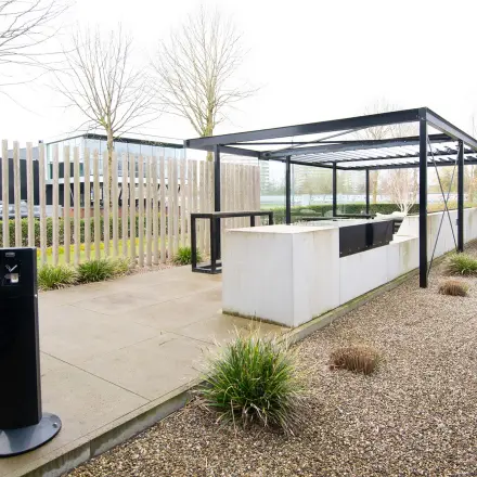 Outdoor area at Gildestraat 13, Velp, available for events or casual gatherings. Consider this space for office space rental to enhance your business environment.