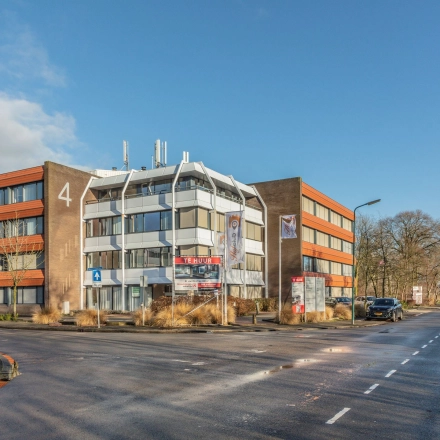 Exterior view of an office building at Zaagmolenlaan 4, Woerden, perfect for office space rental.