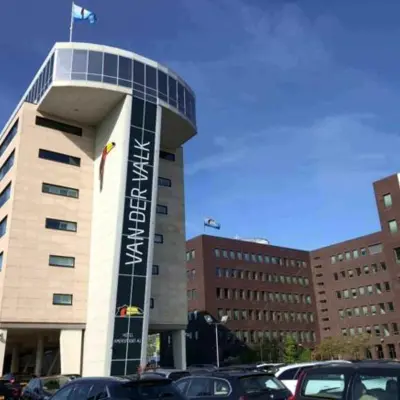 Exterior view of office buildings at Ruimtevaart 24, Amersfoort Calveen, ideal for rent office space.