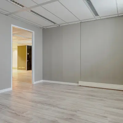 Spacious empty office interior at Asch van Wijckstraat 2-4, ideal for rent office space in Amersfoort Centrum.