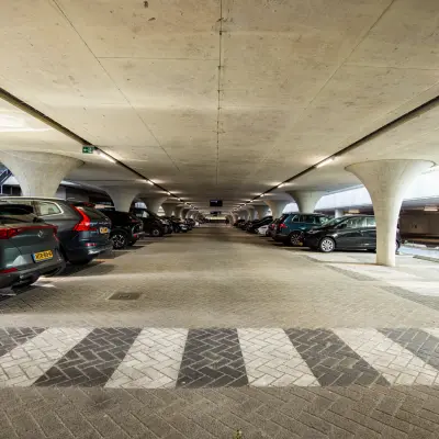 Parking area at Herikerbergweg 288, Amsterdam South East, ideal for office space rental needs.