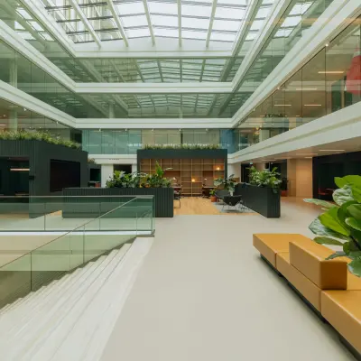 Spacious and modern office space rental with ample natural light at Kon. Wilhelminaplein 4, Amsterdam West.