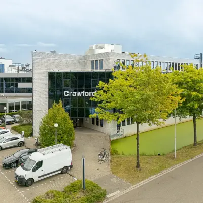 Exterior view of an office building at Vlierbaan 20, Capelle aan den IJssel, suitable for office space rental.