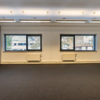 Office space at Delftechpark 9, Delft, featuring large windows and ample natural light, ideal for office space rental.