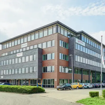 Exterior view of the office building at Celsiusstraat 34 in Ede, suitable for office space rental.