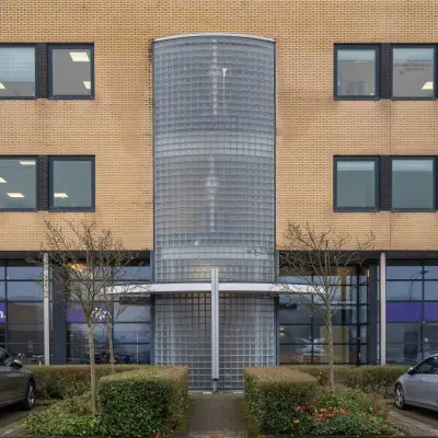 Exterior view of office building at Mollerusweg 84, Haarlem Waarderpolder, suitable for office space rental.