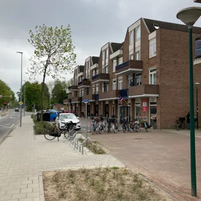 Exterior view of an office building at Boerendijk 8, Woerden, available for office space rental.